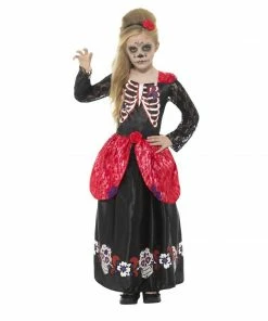 Smiffys Girls Costumes Deluxe Day Of The Dead Costume - Girls
