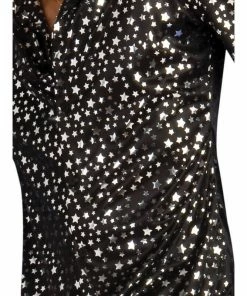 Rubie's Deerfield 70s Disco Shirt - Silver Stars - Adult Mensc
