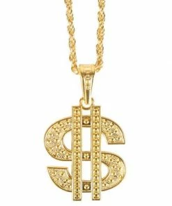 Tomfoolery Accessoriesc Dollar Sign Pendant Necklace - Gold