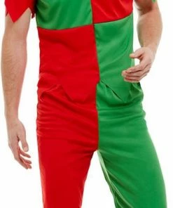 Smiffys Christmas & New Year Elf Costume-Mens