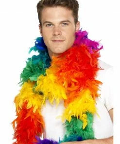 Smiffys Feather Boa - Multi Colour Festival & Pride