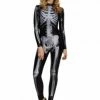 Smiffys Fever Miss Whiplash Skeleton Ladies Costume Ladiesc