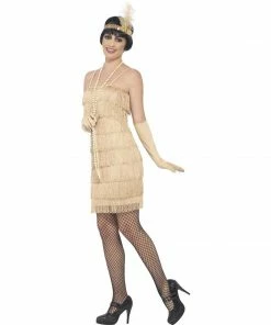 Smiffys Gold Ladies Flapper Dress