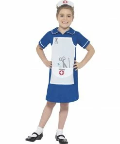 Smiffys Girls Costumes Girls Blue Nurse Costume