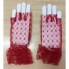 Interalia Group Gloves - Red Lace Fingerless 1980's