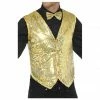 Smiffys Gold Sequin Waistcoat Mensc