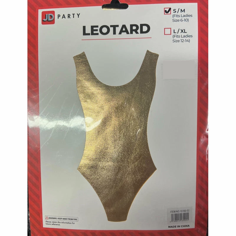 JD Party 80s Leotard Metallic Gold 3 JD Party 80s Leotard Metallic Gold