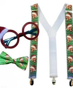 Swedia's Suspenders & Ties Goofy Xmas Accessory Kit - Pizza Santa