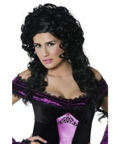 Smiffys Wigsc Gothic Countess Wig - Black