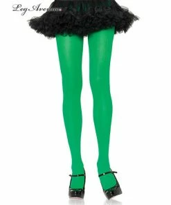 Tomfoolery Kelly Green Nylon Lycra Tights Plus - Leg Avenue Accessoriesc