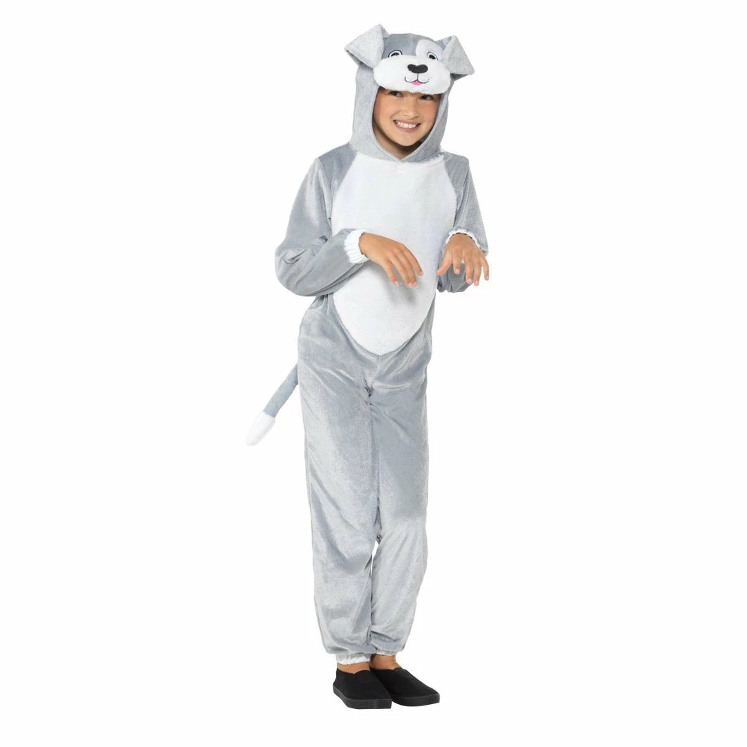 Smiffys Grey Dog Costume - Child Girls Costumes