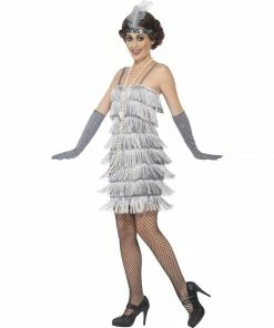 Smiffys Silver Flapper Dress