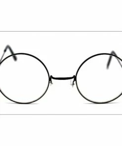 JD Party Hippie Glasses With Black Rim & Clear Lenses