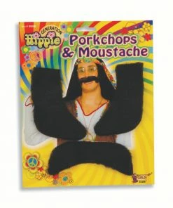 Forum Novelties Hippie Porkchops & Moustache Accessoriesc
