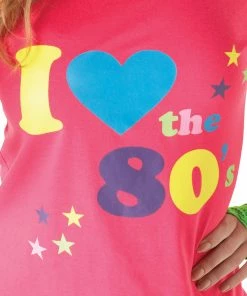Rubie's Deerfield I Love The 80s Pink T-Shirt