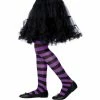 Smiffys Tights Black & Purple - Child