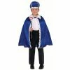 Forum Novelties Girls Costumes King Robe & Crown Set In Royal Blue - Child