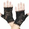 Tomfoolery 1980's Lace Fingerless Black Gloves - Dr Toms