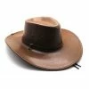 JD Party Leather Look Cowboy Hat - Brown Hats & Headwear