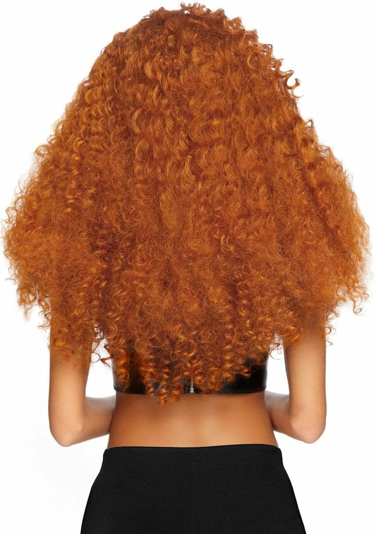 Tomfoolery Long Curly Ginger Wig - Leg Avenue 4 Tomfoolery Long Curly Ginger Wig - Leg Avenue