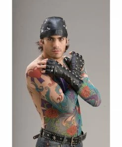 Tomfoolery 1980's Long Studded Fingerless Gloves