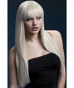 Smiffys Wigsc Long Blonde Straight Fever Wig With Fringe - Jessica