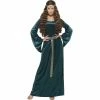 Smiffys Medieval & Historical Medieval Green Maid Costume