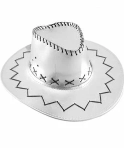 Trademart Accessoriesc Metallic Silver Cowboy Hat