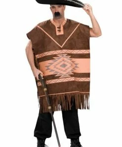 Tomfoolery Mexican Poncho - Brown - Dr Toms Mensc