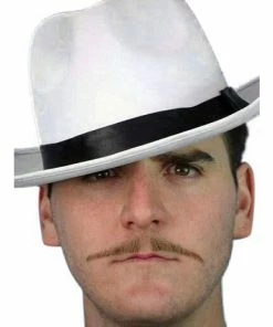 Carnival Products Facial Hair Moustache-Brown Pencil Thin