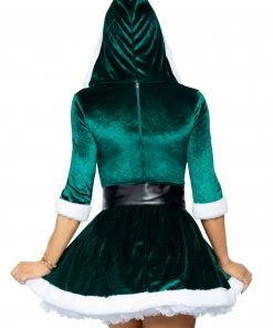 Tomfoolery Mrs Claus Ladies Green Christmas Costume - Leg Avenue