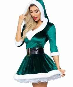 Tomfoolery Mrs Claus Ladies Green Christmas Costume - Leg Avenue 11 Tomfoolery Mrs Claus Ladies Green Christmas Costume - Leg Avenue