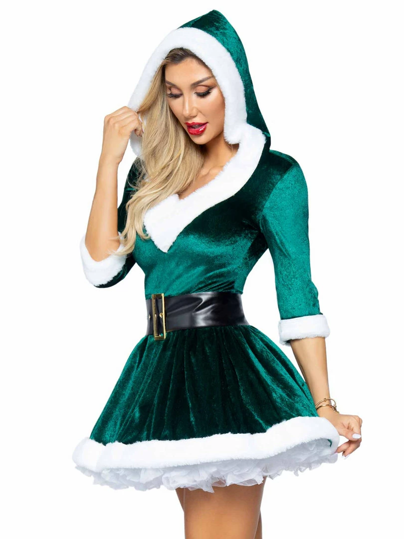 Tomfoolery Mrs Claus Ladies Green Christmas Costume - Leg Avenue 6 Tomfoolery Mrs Claus Ladies Green Christmas Costume - Leg Avenue