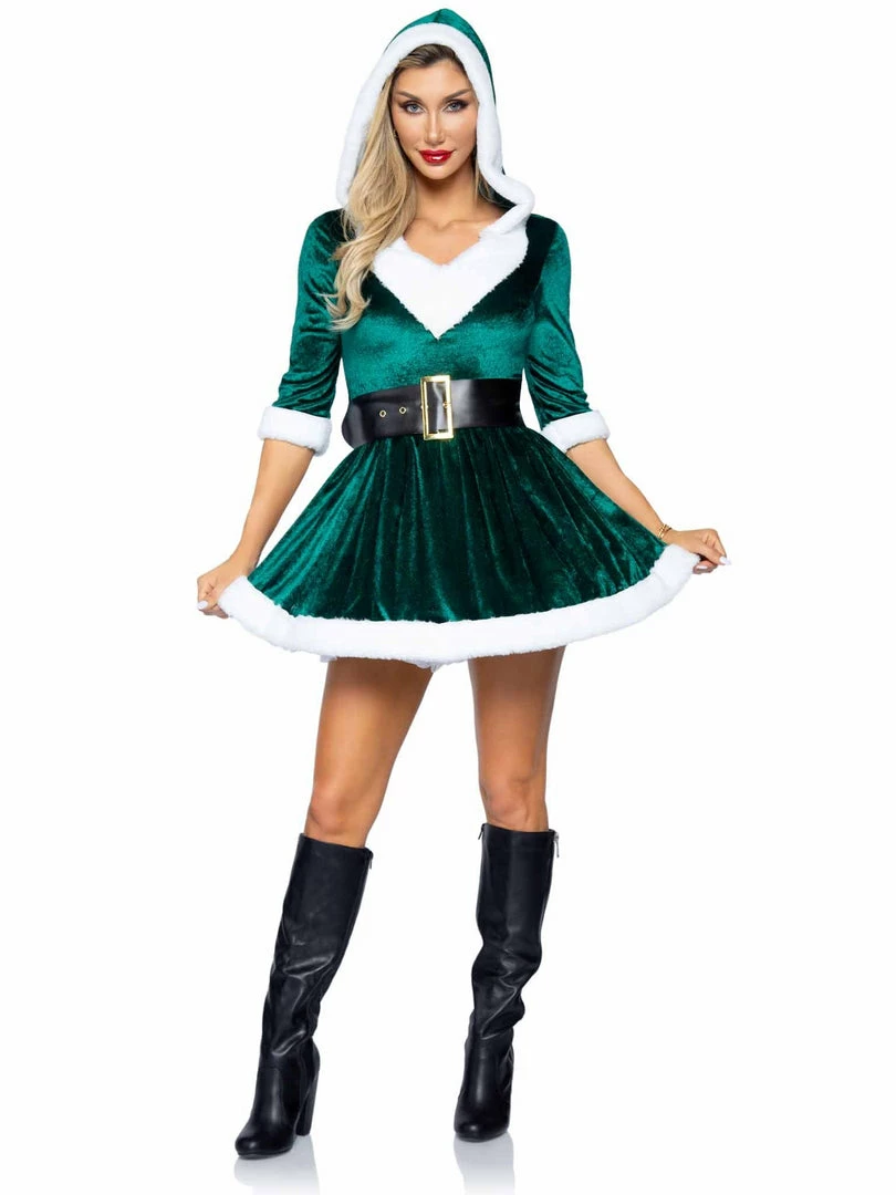 Tomfoolery Mrs Claus Ladies Green Christmas Costume - Leg Avenue 7 Tomfoolery Mrs Claus Ladies Green Christmas Costume - Leg Avenue