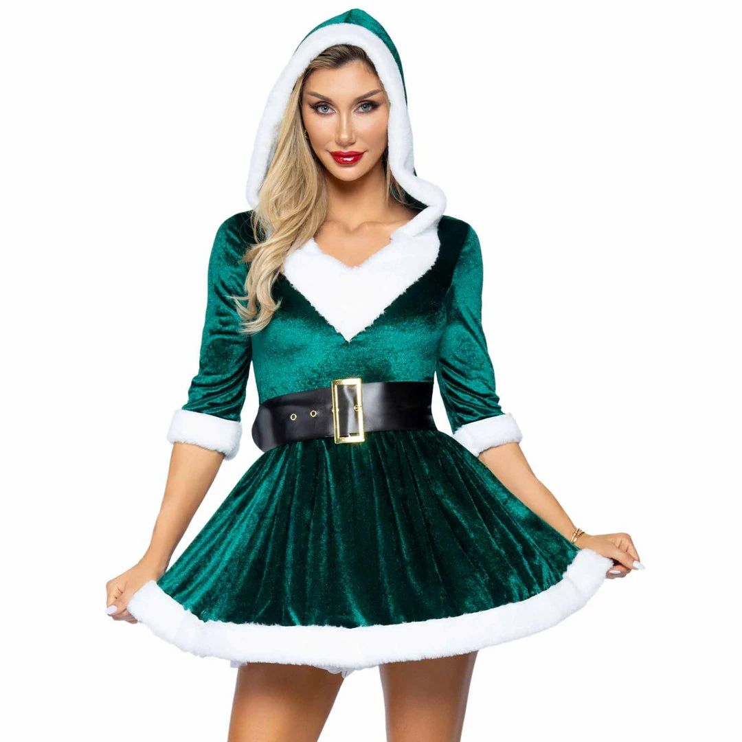 Tomfoolery Mrs Claus Ladies Green Christmas Costume - Leg Avenue 3 Tomfoolery Mrs Claus Ladies Green Christmas Costume - Leg Avenue