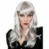 Tomfoolery Nadia Long Grey Wig With Fringe