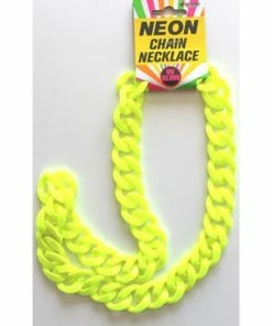 Allen Trading Neon Chain Necklace-Asst Colours 1980's