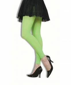 Forum Novelties Footless Tights-Neon Green & Neon Pink Hosiery