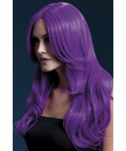 Smiffys Wigsc Neon Purple Fever Khloe Wig