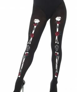 Smiffys Mexican Opaque Day Of The Dead Tights
