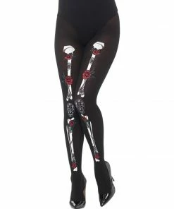 Smiffys Mexican Opaque Day Of The Dead Tights