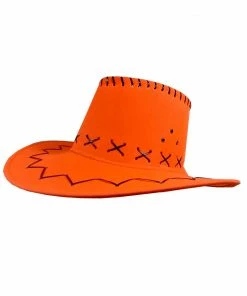 Trademart Orange Cowboy Hat With Rope Accessoriesc