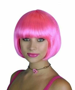 Carnival Products Wig-Hot Pink Short Bob