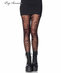 Tomfoolery Accessoriesc Pirate Booty Skull Net Pantyhose - Leg Avenue