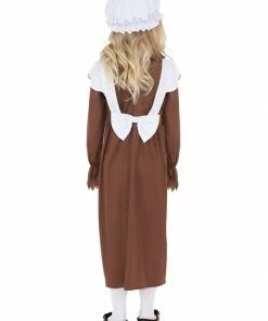 Smiffys Poor Victorian Girls Costume - Brown & White Girls Costumes