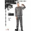 Tomfoolery Mensc Prisoner Black & White Adult Costume - Dr Toms