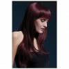 Smiffys Wigsc Long Straight Wig With Fringe In Black Cherry - Sienna
