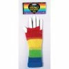 Forum Novelties Festival & Pride Rainbow Fishnet Long Gloves-Forum