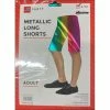 JD Party Mensc Adult Metallic Long Shorts - Rainbow