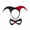 Trademart Red & Black Harlequin Clown Set - Headband & Mask Hats & Headwear